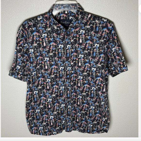 RARE Robert Graham Mexican Sugar Skull Coco Day Of The Dead Shirt XL NEW W TAGS